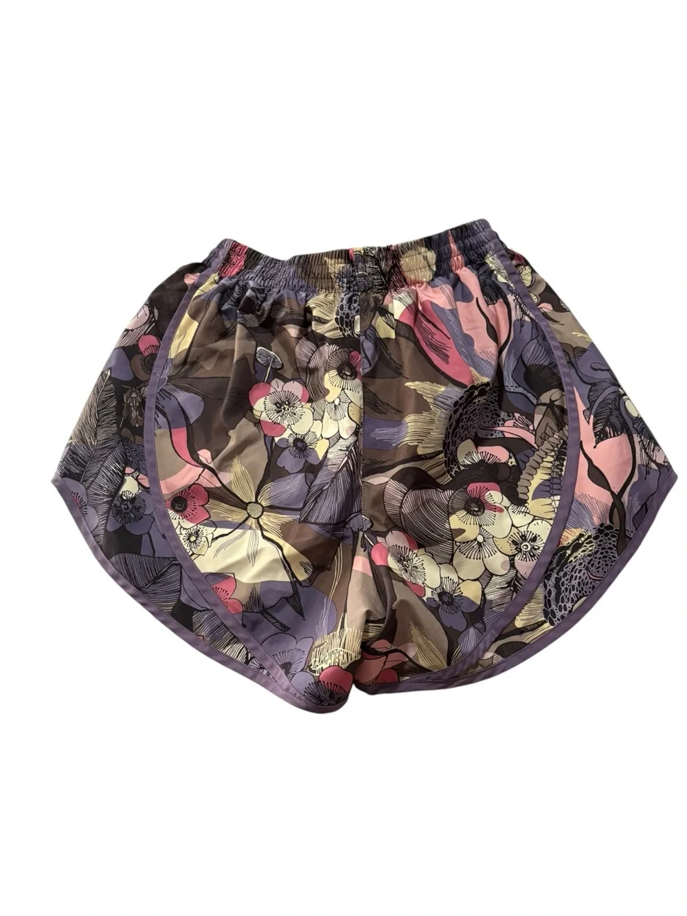 Nike running medium mushroom Women's Floral Print Running Shorts - Purple Multi